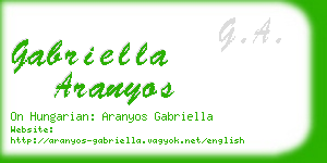 gabriella aranyos business card